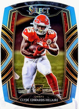 تحميل الصورة إلى عارض المعرض، 2020 Select Prizm Light Blue Die Cut #254 Clyde Edwards-Helaire
