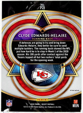 تحميل الصورة إلى عارض المعرض، 2020 Panini Select Phenomenon Silver Prizm Clyde Edwards-Helaire #P21 Rookie RC
