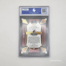 Load image into Gallery viewer, 2017-18 Panini Select Blue Prizm /299 Damian Lillard #9 Portland Trail Blazers ISA 10 Gem Mint