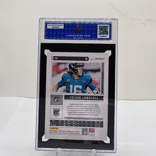 Load image into Gallery viewer, 2021 Panini Chronicles Luminance Update Pink Trevor Lawrence Rookie #201 Jacksonville Jaguars RC ISA 9 Mint