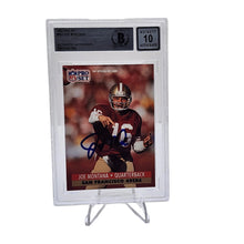 将图片加载到图库查看器,1993 Pro Set Auto Joe Montana #653 San Francisco 49'ers BGS 10 Gem MT