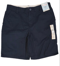 تحميل الصورة إلى عارض المعرض، Cat & Jack Boys' Flat Front "At the Knee" Chino Shorts Dark Navy Size 7 & 16 NWT