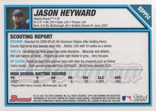 将图片加载到图库查看器,2007 Bowman Draft Picks & Prospects Jason Heyward FBC #BDPP54 Atlanta Braves