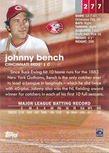 Load image into Gallery viewer, 2020 Topps Stadium #277 Johnny Bench Cincinnati Reds
