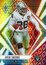 تحميل الصورة إلى عارض المعرض، 2020 Panini Phoenix Josh Jacobs Fire Burst Prizm #76 Las Vegas Raiders