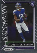 تحميل الصورة إلى عارض المعرض، 2020 Panini Prizm Emergent Justin Jefferson #10 Minnesota Vikings