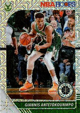 Load image into Gallery viewer, 2019-22 Hoops Premium Stock Giannis Antetokounmpo Silver Mojo Prizm #102 Milwaukee Bucks