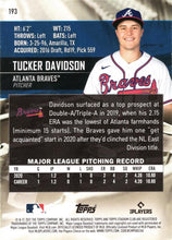 将图片加载到图库查看器,2021 Stadium Club #193 - Tucker Davidson RC - Atlanta Braves