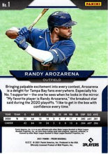 将图片加载到图库查看器,2021 Panini Prizm Randy Arozarena Silver Prizm #1 Tampa Bay Rays