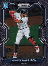 Load image into Gallery viewer, 2021 Panini Prizm Monte Harrison Rookie Silver Prizm #118 Miami Marlins