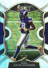 تحميل الصورة إلى عارض المعرض، 2020 Panini Select Silver Prizm Justin Jefferson #61 Minnesota Vikings