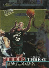 将图片加载到图库查看器,2000-01 Topps Finest Gary Payton Refractor Finest Moments Auto #FM-GP P468