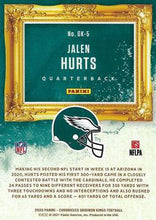 Load image into Gallery viewer, 2020 Panini Chronicles Gridiron King Jalen Hurts #GK-5 Philadelphia Eagles
