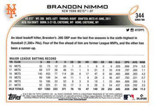 将图片加载到图库查看器,2022 Topps Brandon Nimmo #344 New York Mets