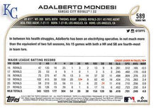 Load image into Gallery viewer, 2022 Topps Adalberto Mondesi #589 Kansas City Royals