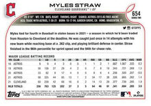 Load image into Gallery viewer, 2022 Topps Myles Straw #654 Cleveland Guardians