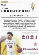 Load image into Gallery viewer, 2021 Panini Prizm Josh Christopher Rookie Silver Prizms #22 Arizona State Sun Devils