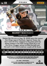Load image into Gallery viewer, 2021 Panini Prizm Manny Machado Purple Prizm #139 San Diego Padres