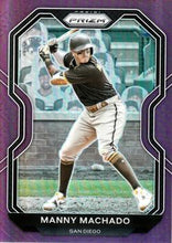 Load image into Gallery viewer, 2021 Panini Prizm Manny Machado Purple Prizm #139 San Diego Padres