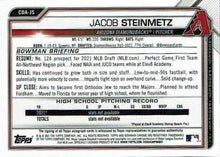 将图片加载到图库查看器,2021 Bowman Draft Chrome 1st Jacob Steinmetz Auto #CDA-JS Diamondbacks
