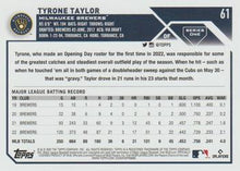 Load image into Gallery viewer, 2023 Topps Tyrone Taylor #61 Milwaukee Brewers