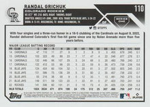 Load image into Gallery viewer, 2023 Topps Randal Grichuk #110 Colorado Rockies