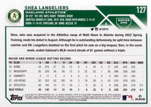 Load image into Gallery viewer, 2023 Topps Shea Langeliers Rookie #127 Oakland Athletics