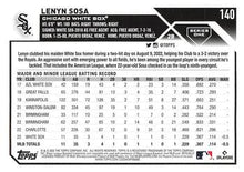 Load image into Gallery viewer, 2023 Topps Lenyn Sosa Rookie #140 Chicago White Sox