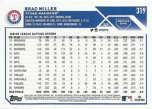 Load image into Gallery viewer, 2023 Topps Brad Miller #319 Texas Rangers