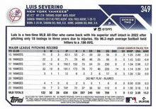 Load image into Gallery viewer, 2023 Topps Luis Severino #349 New York Yankees