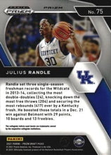Load image into Gallery viewer, 2021 Panini Prizm Julius Randle Silver Prizms #75 Kentucky Wildcats