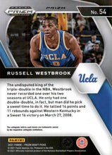 Load image into Gallery viewer, 2021 Panini Prizm Draft Pick Red White & Blue #54 - Russell Westbrook - UCLA Bruins