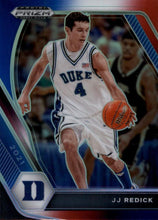 Load image into Gallery viewer, 2021 Panini Prizm Draft Pick Red White & Blue #96 JJ Redick - Duke Blue Devils