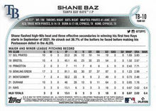 将图片加载到图库查看器,2022 Topps Shane Baz #TB-10 Tampa Bay Rays