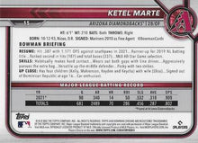 Load image into Gallery viewer, 2022 Bowman Chrome Ketel Marte #15 Arizona Diamondbacks