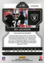 تحميل الصورة إلى عارض المعرض، 2021 Panini Prizm Football Bo Jackson Silver Prizm Parallel #185 Oakland Raiders