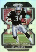 تحميل الصورة إلى عارض المعرض، 2021 Panini Prizm Football Bo Jackson Silver Prizm Parallel #185 Oakland Raiders