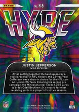 تحميل الصورة إلى عارض المعرض، 2021 Panini Prizm Hype #H5 JUSTIN JEFFERSON Minnesota Vikings