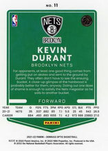 تحميل الصورة إلى عارض المعرض، 2021-22 Panini Donruss Optic Kevin Durant #11 Brooklyn Nets
