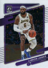 تحميل الصورة إلى عارض المعرض، 2021-22 Panini Donruss Optic LeBron James Purple Refractor #41 Los Angeles Lakers