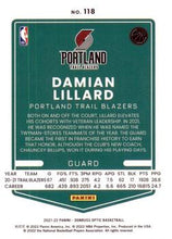 تحميل الصورة إلى عارض المعرض، 2021-22 Panini Donruss Optic Damian Lillard #118 Portland Trailblazers