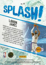 تحميل الصورة إلى عارض المعرض، 2021-22 Panini Donruss Splash LeBron James #11 Los Angeles Lakers