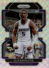 تحميل الصورة إلى عارض المعرض، 2021 Panini Prizm De'Aaron Fox Silver Prizms #72 Kentucky Wildcats