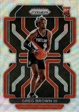 Load image into Gallery viewer, 2021- 22 Panini Silver Prizm Greg Brown III RC 291 Portland Trail Blazers