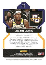 将图片加载到图库查看器,2022 Panini Prizm Draft Pick Justin Lewis Rookie #93 Marquette Golden Eagles