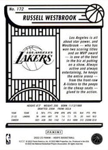 将图片加载到图库查看器,2022-23 Panini Hoops  Russell Westbrook #172 Los Angeles Lakers