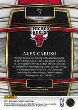 Load image into Gallery viewer, 2021-22 Panini Select Alex Caruso Blue Prizm #9 Chicago Bulls