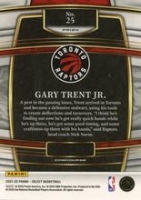تحميل الصورة إلى عارض المعرض، 2021-22 Panini Select Gary Trent Jr. Blue Prizm #25 Toronto Raptors
