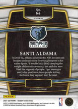 تحميل الصورة إلى عارض المعرض، 2021-22 Panini Select Santi Aldama Rookies Blue Prizm 64 Memphis Grizzlies