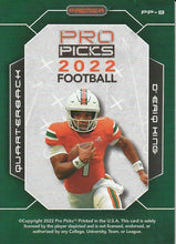 将图片加载到图库查看器,2022 Pro Pick Premium #PP-8 - D'Eriq King - Miami Hurricanes